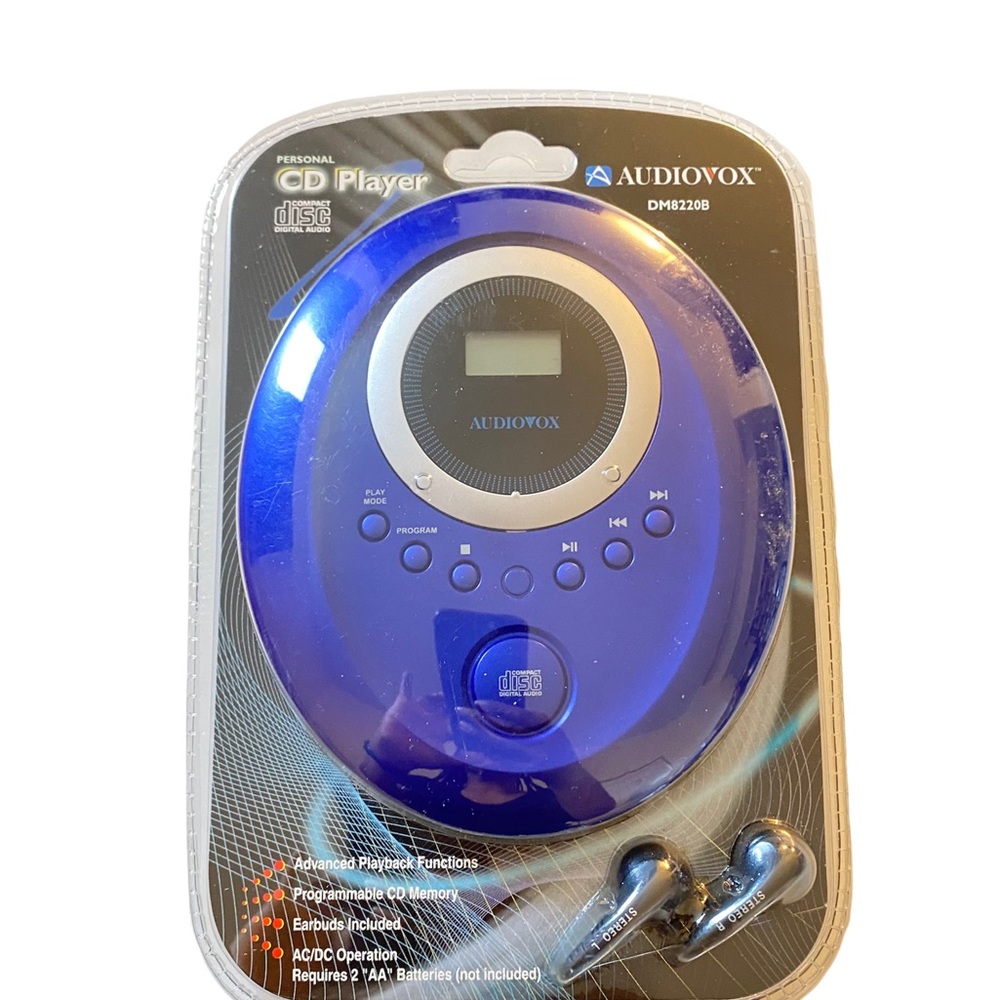 Audiovox DM8220B Portable CD Player New Factory Sealed-COBALT BLUE